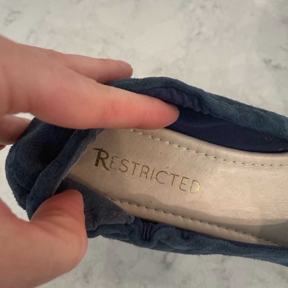 Restricted Navy Blue Flatform Platform Flats 7.5m - image 3